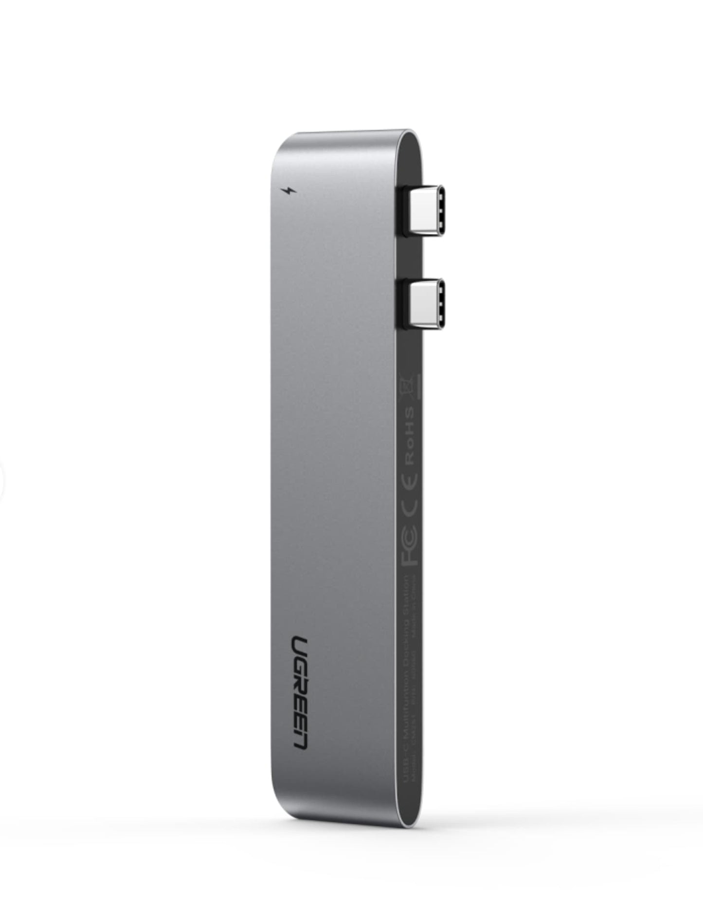 Hub USB-C UGREEN CM251 za Apple MacBook Pro / Air, 3 x USB-A 3.0 - 1 x USB-C - 1 x SD - 1 x microSD, Siv