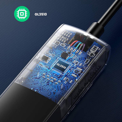 USB-C razdelilnik UGREEN CM416 (10916), 4 x USB-A 3.0, Črn