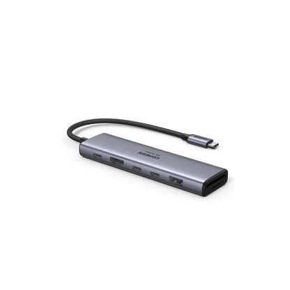 Hub USB-C UGREEN CM511 (45521), 1 x USB-A 3.2 - 3 x USB-C - 1 x HDMI - 1 x SD - 1 x microSD, Siv