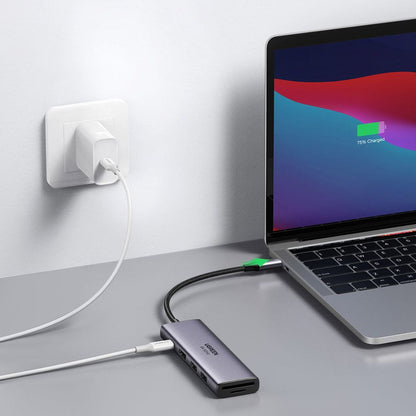 Hub USB-C UGREEN CM511 (60384), 2 x USB-A 3.0 - 1 x USB-C - 1 x HDMI - 1 x SD - 1 x microSD, Siv