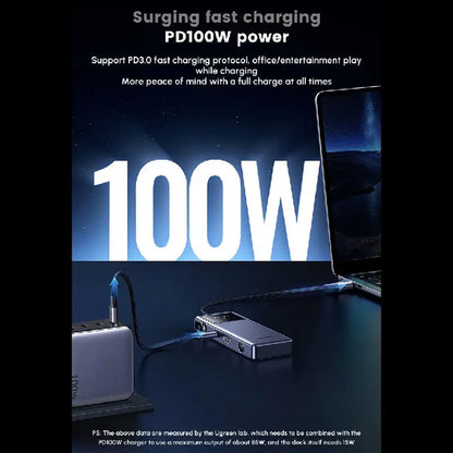 Hub USB-C UGREEN CM888 (45155) Uno, 6v1, Siv