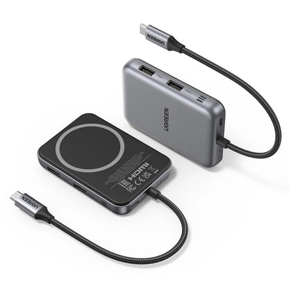 Hub USB-C UGREEN CM896 (65759), 7v1, Siv