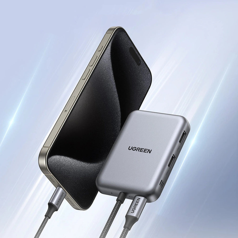 Hub USB-C UGREEN CM896 (65759), 7v1, Siv