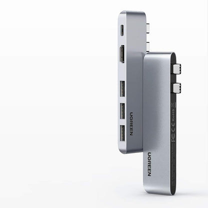 USB-C UGREEN razširitveni razdelilec za Apple MacBook Pro / Air serijo, 3 x USB-A 3.0 - 1 x USB-C - 1 x HDMI, Siva