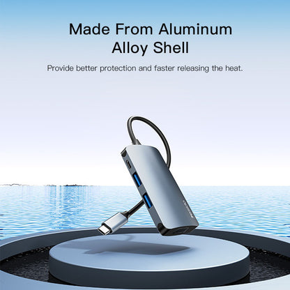 Hub USB-C Yesido HB16, 7v1, Siv