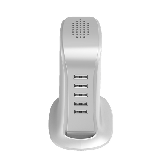 Polnilnik Dudao A5EU, 25W, 5A, 5 x USB-A, bel