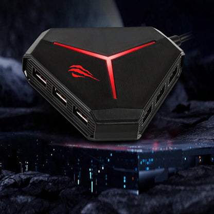 Hub USB HAVIT H95, 10v1, Črn