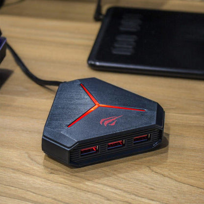 Hub USB HAVIT H95, 10v1, Črn