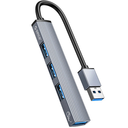 Hub USB Orico AH-A13, 1 x USB-A 3.0 - 3 x USB-A, Siv