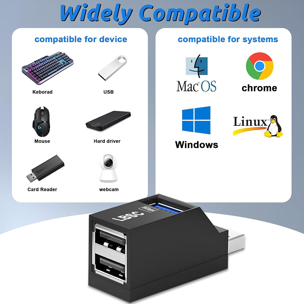 USB Hub Techsuit H11 EchoLink, 3v1, Črn