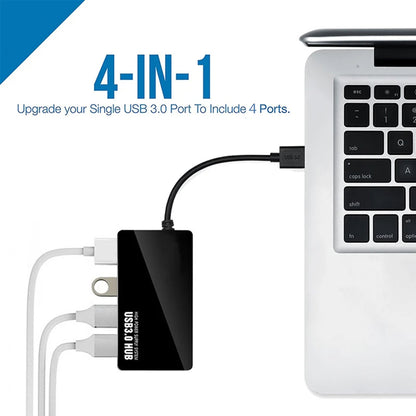 USB Hub Techsuit H15 QuantumNode, 4v1, Črn