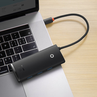 Baseus Lite USB-C Hub, 3 X USB-A 3.0 - USB-C - HDMI, Black WKQX040001