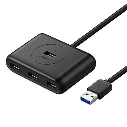 Hub USB UGREEN CR113, 4 x USB-A 3.0, 1m, črn