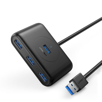 Hub USB UGREEN CR113, 4 x USB-A 3.0, 1m, črn
