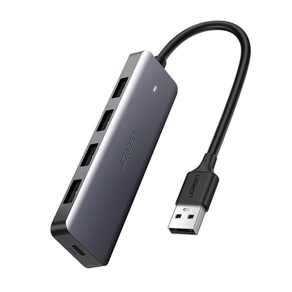 USB Hub UGREEN CM219, 4 x USB-A 3.0 - 1 x USB-C, Siv