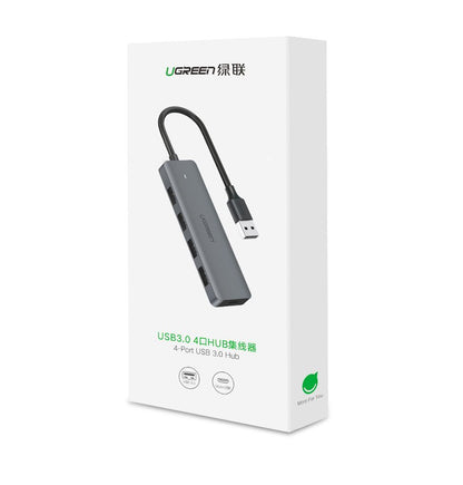 USB Hub UGREEN CM219, 4 x USB-A 3.0 - 1 x USB-C, Siv