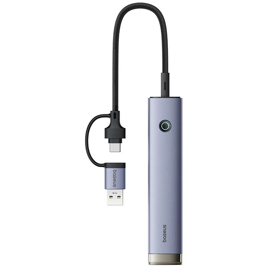 Hub USB / USB-C Baseus UltraJoy, 4 x USB-A 3.2 - 1 x USB-C, Siv B0005280B811-15