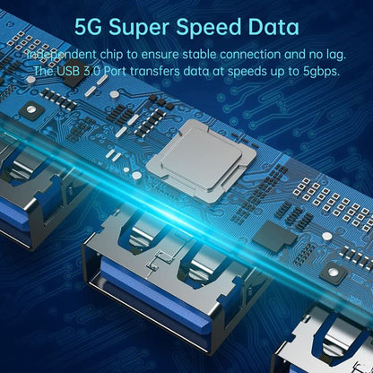 Hub USB / USB-C Techsuit H8 DataBridge, 4in1, Siv