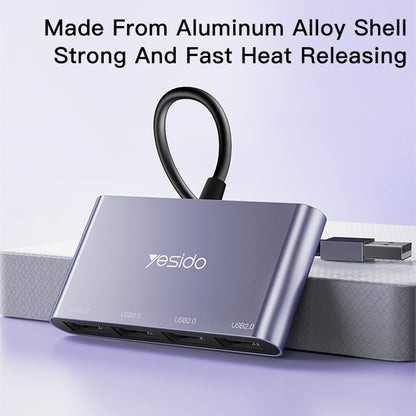 Yesido HB12 USB Hub, 4in1, Grey