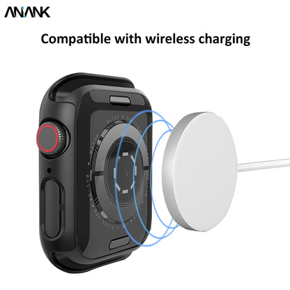 Ovitek Anank Screen Guard za Apple Watch Series 7 41mm, črn