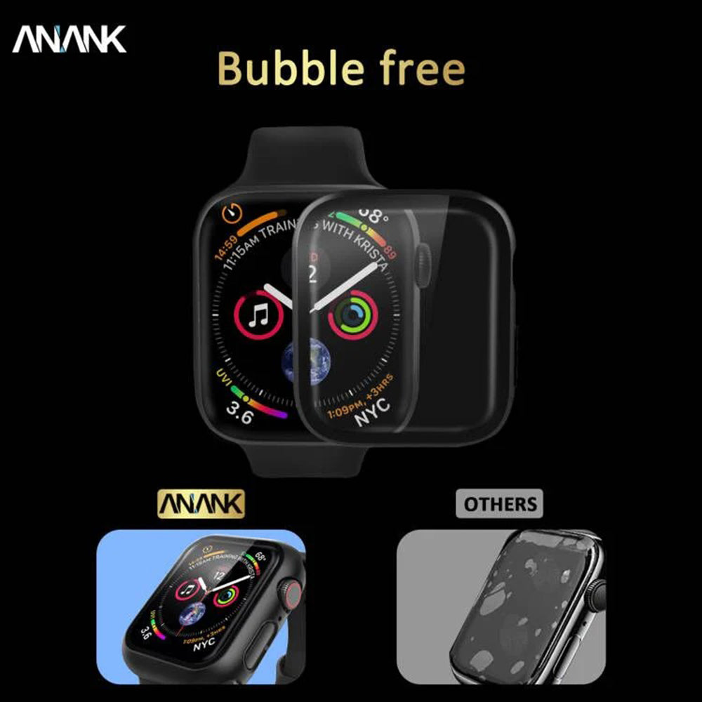 Ovitek Anank Screen Guard za Apple Watch Series 7 41mm, črn