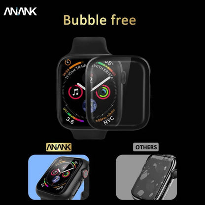 Ovitek Anank Screen Guard za Apple Watch Series 7 41mm, črn