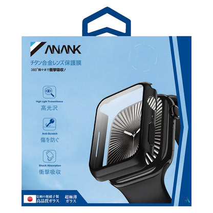 Ovitek Anank Screen Guard za Apple Watch Series 7 41mm, črn