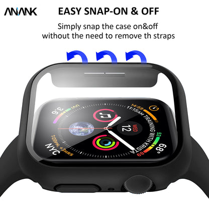 Ovitek Anank Screen Guard za Apple Watch Series 7 45mm, črn