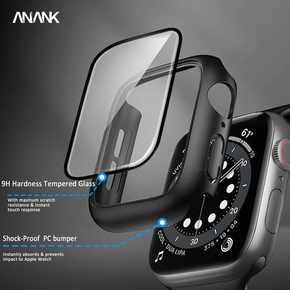Ovitek Anank Screen Guard za Apple Watch Series 7 45mm, črn