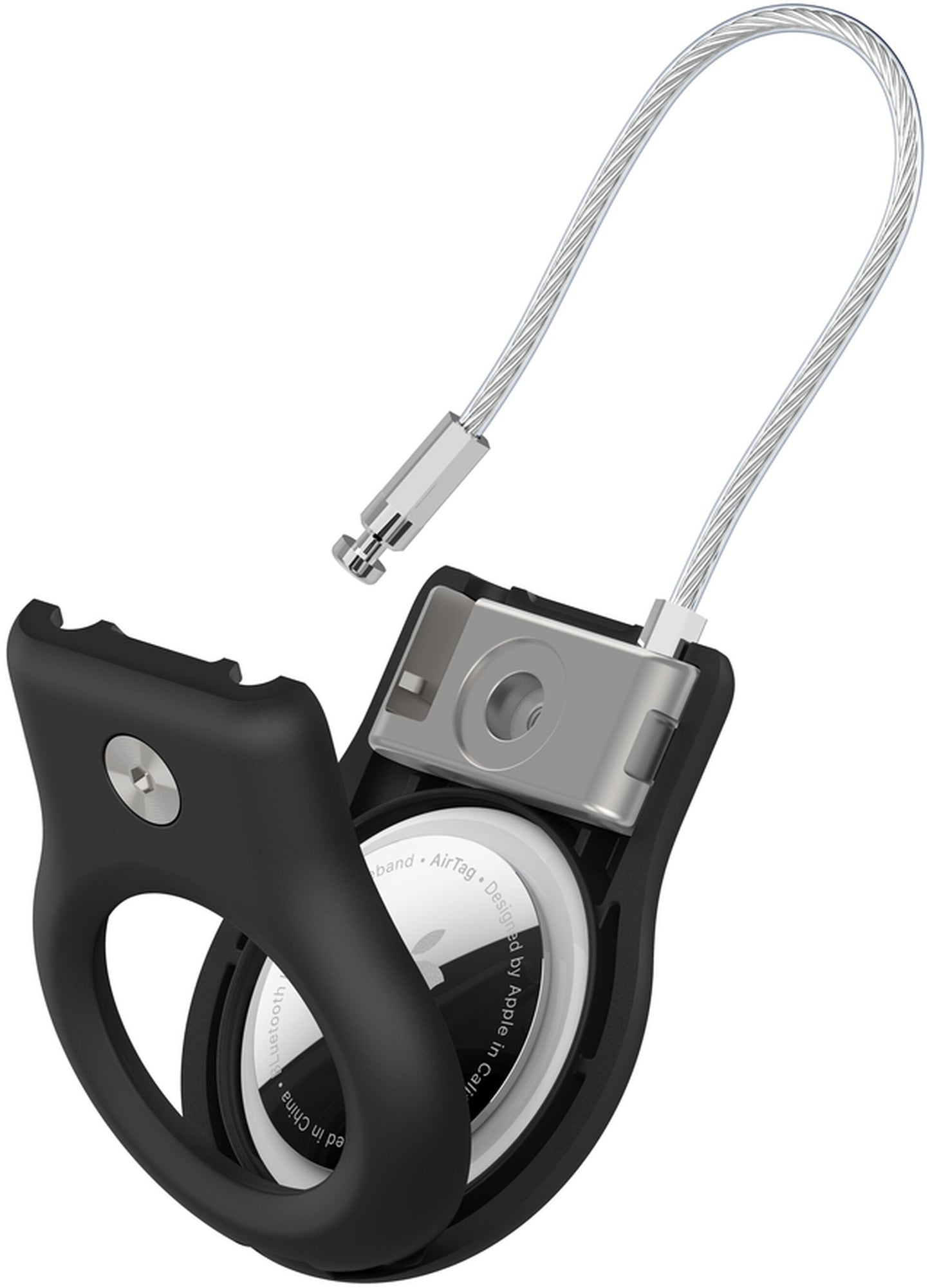 Ovitek Belkin Wire Cable za Apple AirTag, črn MSC009btBK