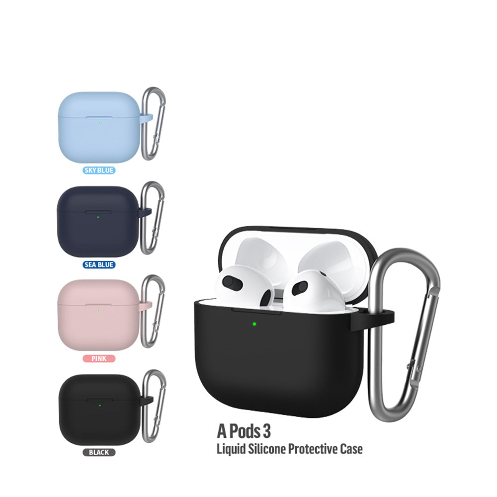 Blueo Liquid Case for Apple AirPods 3, Navy Blue