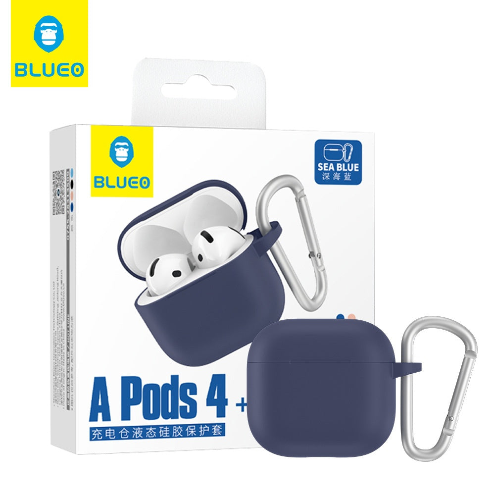Ovitek Blueo Liquid za Apple AirPods 4, temno moder