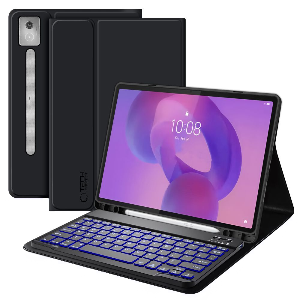 Ovitek s tipkovnico za Lenovo Idea Tab Pro, Tech-Protect, SC PEN, črn