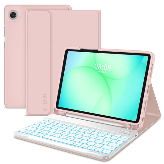 Ovitek s tipkovnico za Samsung Galaxy Tab A11+ / Tab A9+, Tech-Protect, SC PEN, Roza