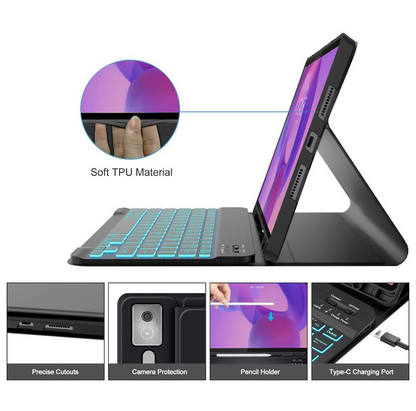 Ovitek s tipkovnico za Lenovo Idea Tab Pro, Tech-Protect, SC PEN, črn