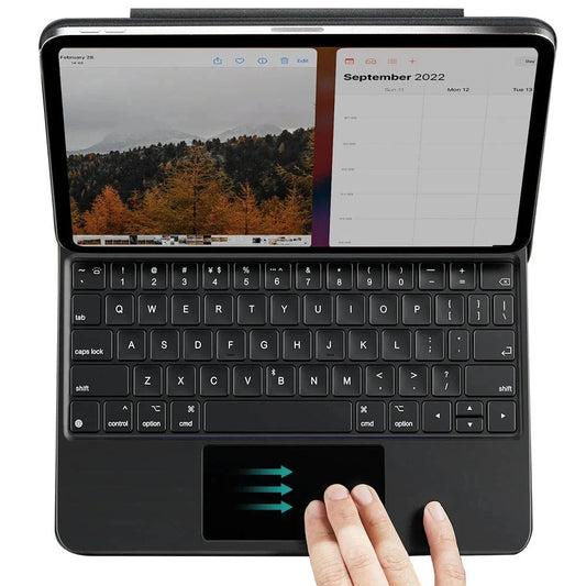 Ovitek s tipkovnico za Apple iPad (2025) / (2022), ESR, Rebound New, črn