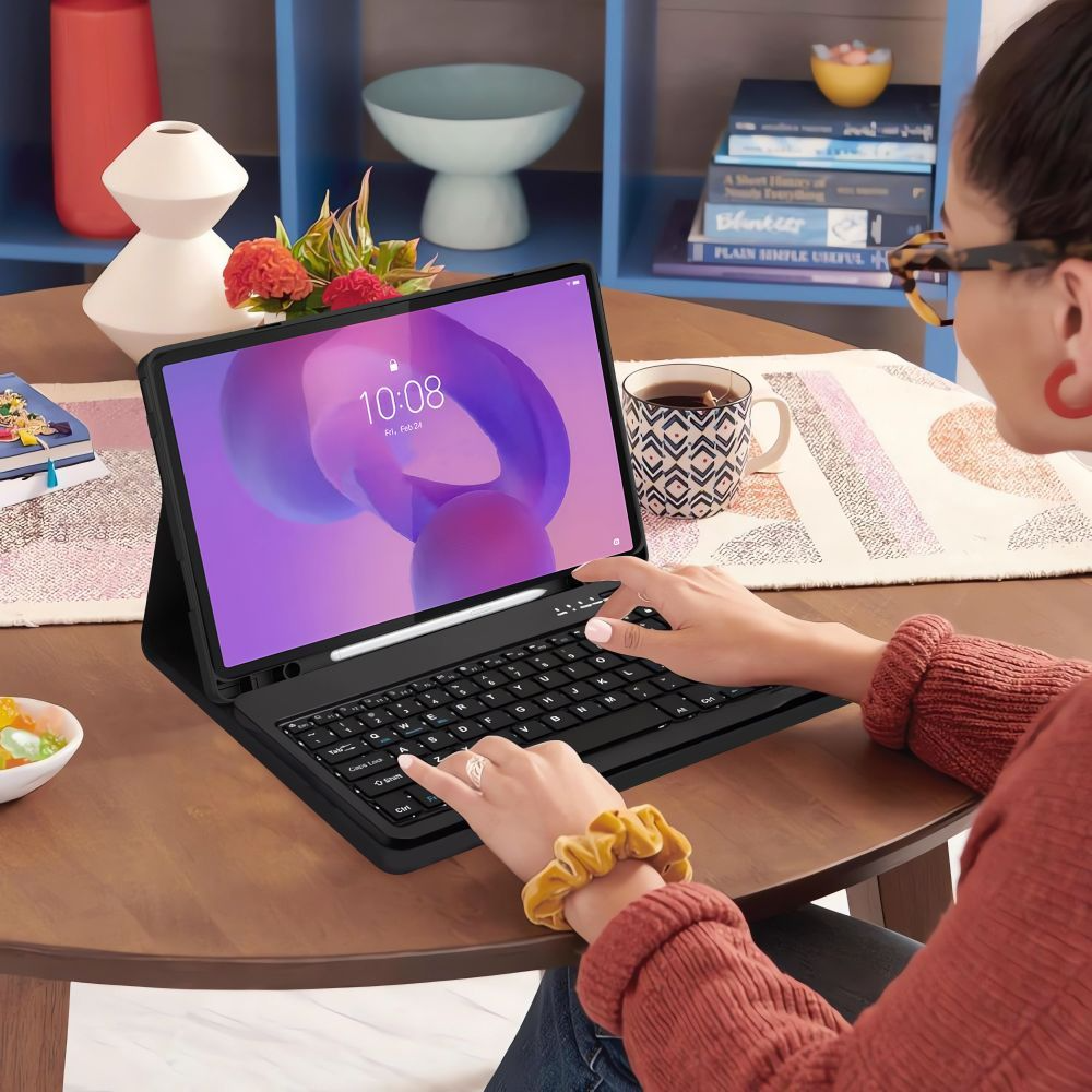 Ovitek s tipkovnico za Lenovo Idea Tab Pro, Tech-Protect, SC PEN, črn