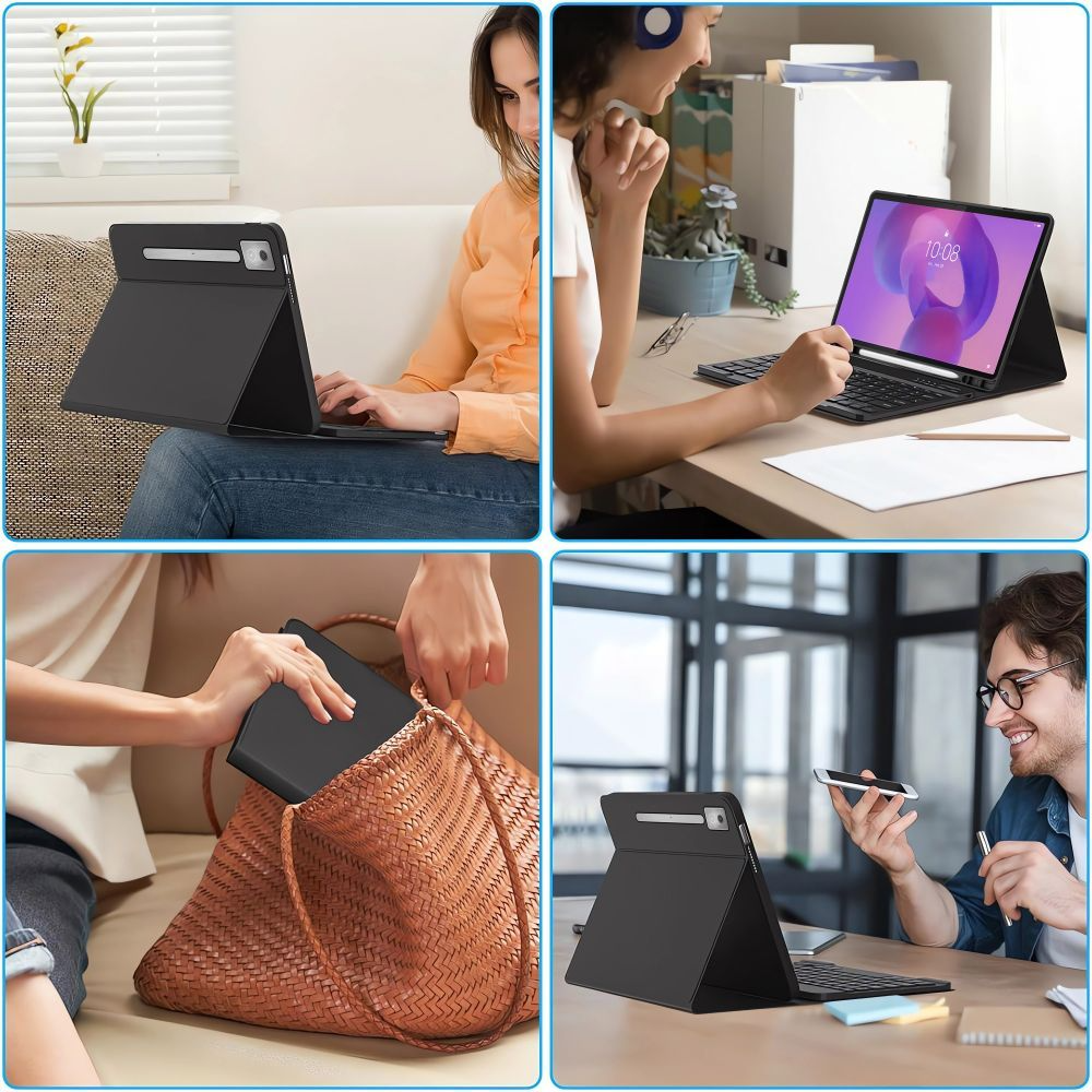 Ovitek s tipkovnico za Lenovo Idea Tab Pro, Tech-Protect, SC PEN, črn