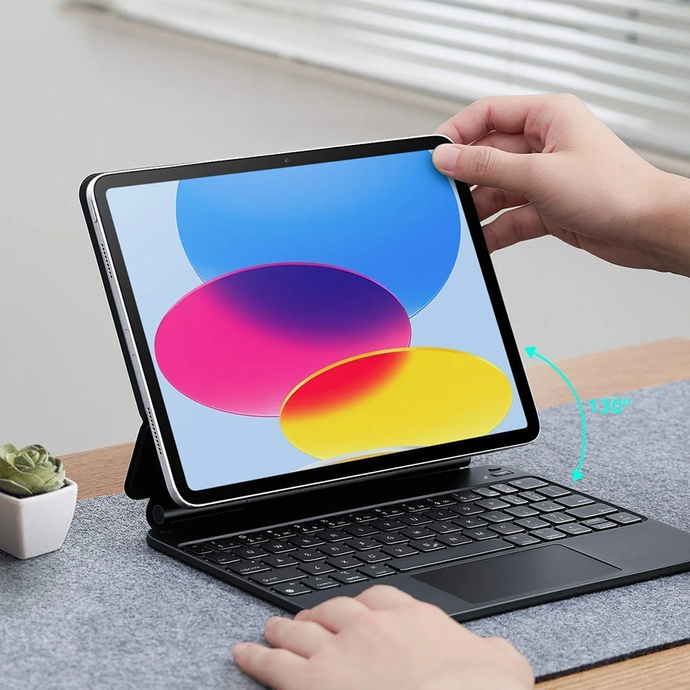 Ovitek s tipkovnico za Apple iPad (2025) / (2022), ESR, Rebound, Siv