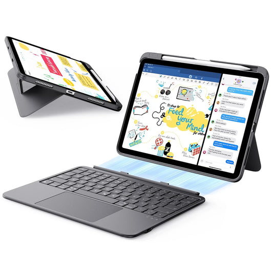Ovitek s tipkovnico za Apple iPad Air 11 (2026) / iPad Air 11 (2025) / Air 11 (2024) / Air (2022) / Air (2020), ESR, Flex, Siva