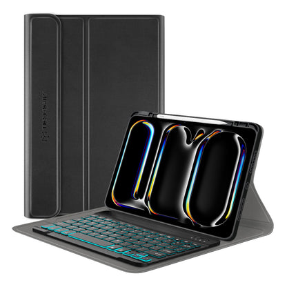 Ovitek s tipkovnico za Apple iPad Pro 11 (2024), Techsuit, CozyTab, Črn