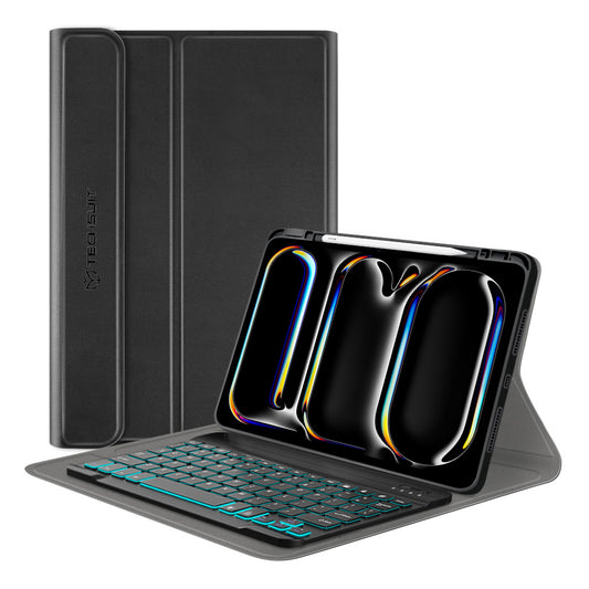 Ovitek s tipkovnico za Apple iPad Pro 11 (2024), Techsuit, CozyTab, Črn