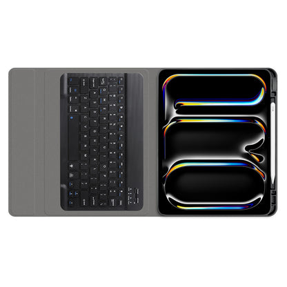 Ovitek s tipkovnico za Apple iPad Pro 11 (2024), Techsuit, CozyTab, Črn