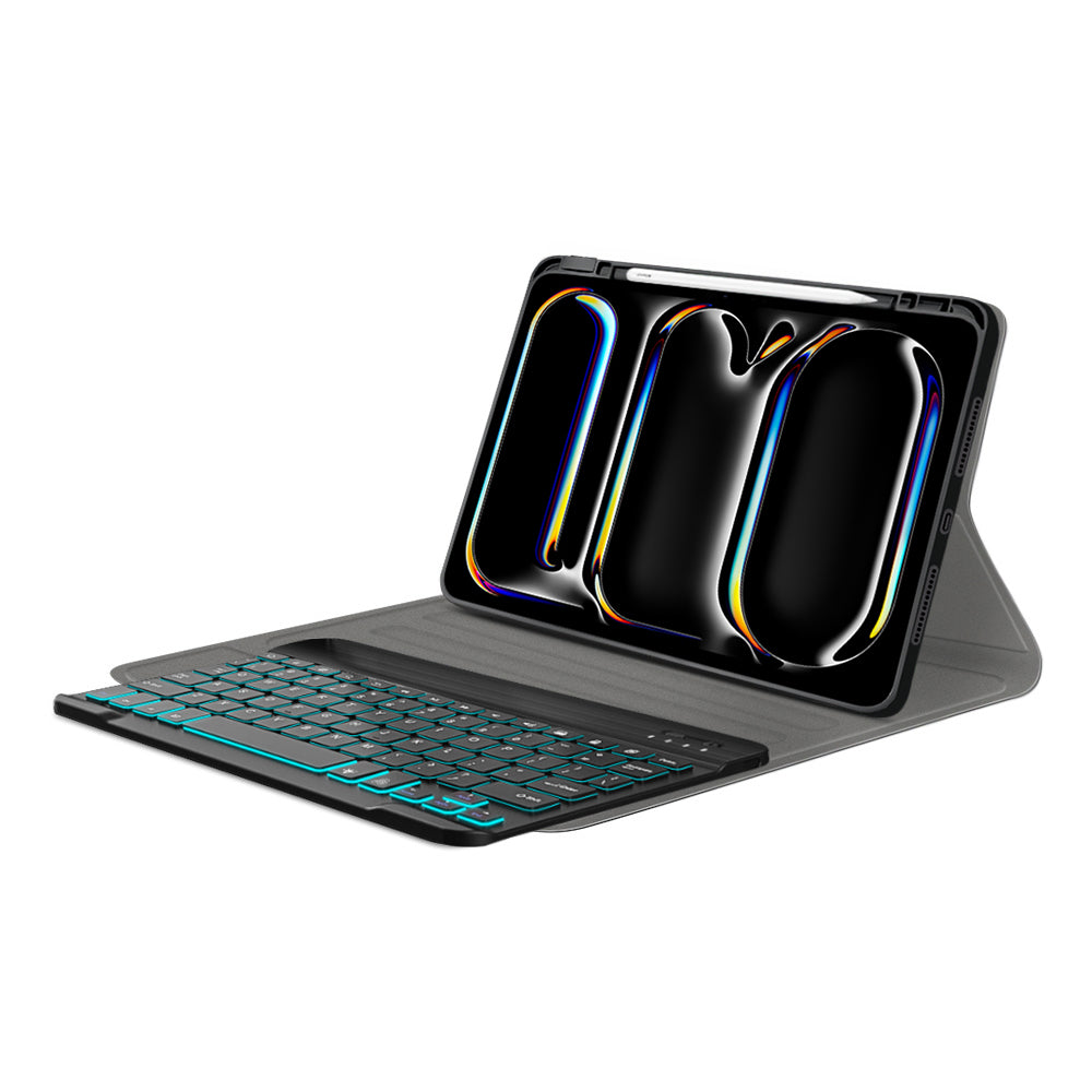 Ovitek s tipkovnico za Apple iPad Pro 11 (2024), Techsuit, CozyTab, Črn