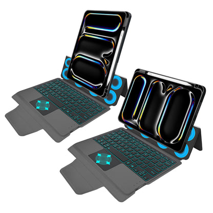 Ovitek s tipkovnico za Apple iPad Pro 11 (2024), Techsuit, KeyTab Pro, Črn