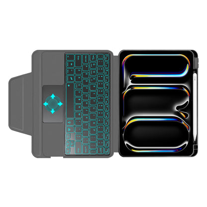 Ovitek s tipkovnico za Apple iPad Pro 11 (2024), Techsuit, KeyTab Pro, Črn