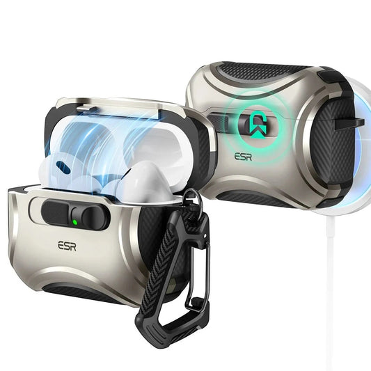 Ovitek ESR Cyber FlickLock za Apple AirPods Pro 3, Siv