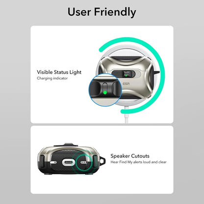 Ovitek ESR Cyber FlickLock za Apple AirPods Pro 3, Siv