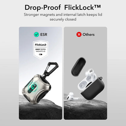Ovitek ESR Cyber FlickLock za Apple AirPods Pro 3, Siv
