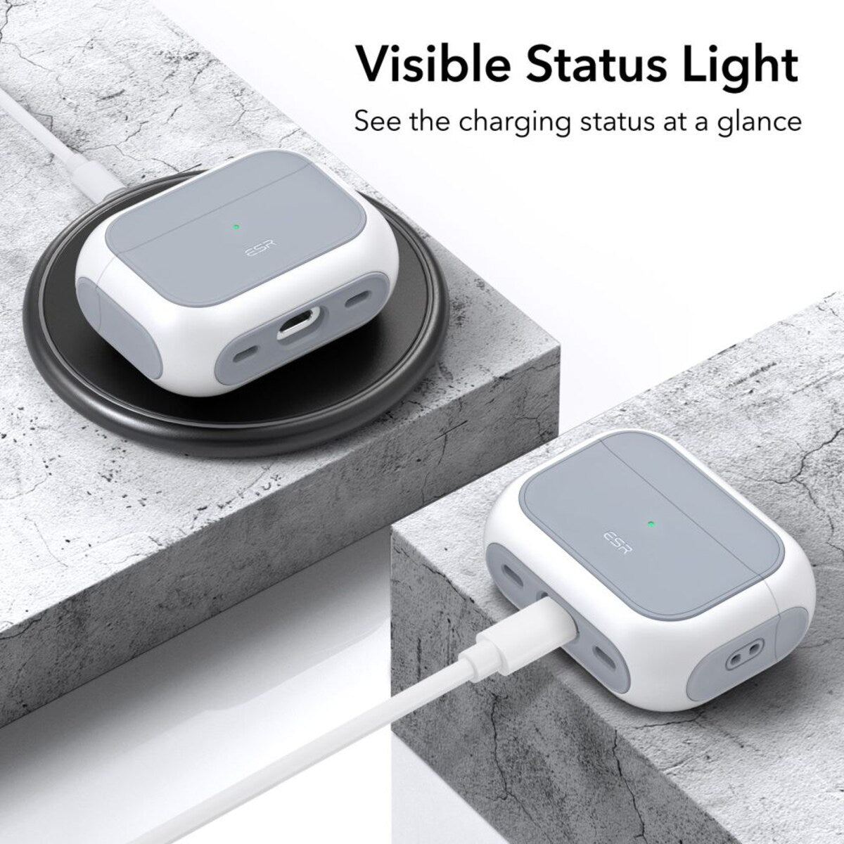 Ovitek ESR Orbit Hybrid za Apple Airpods Pro 3, Bel